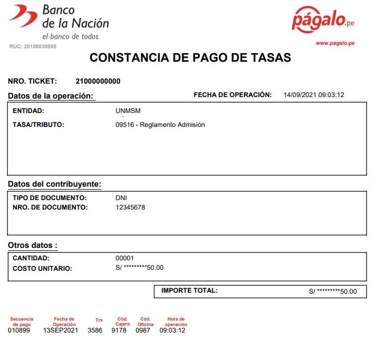 Recibo P&aacute;galo.pe